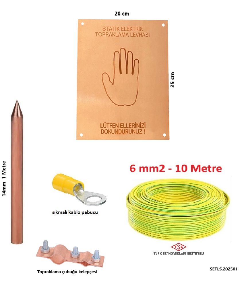 Statik Elektrik Topraklama Levha Setleri