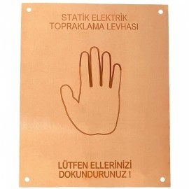 Meepo Statik Elektrik Topraklama Levhası  20x20cm 1mm