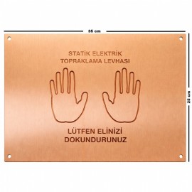 Meepo Statik Elektrik Topraklama Levhası 25x35cm 1mm Çift El